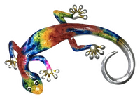 Rainbow Gecko Metal Wall