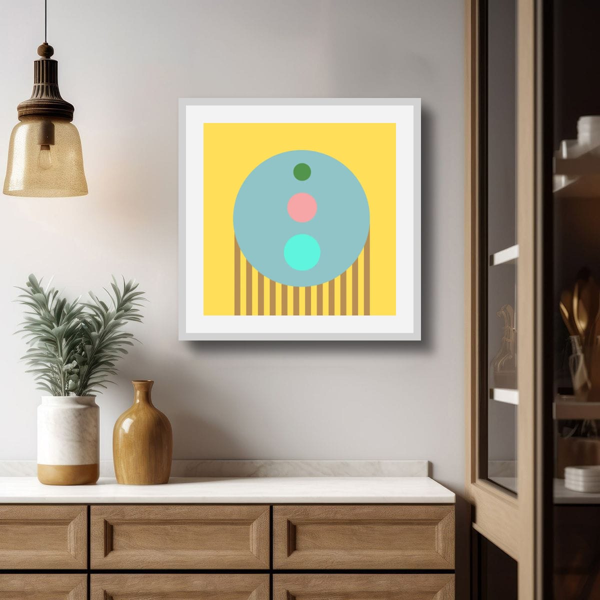 Yellow stripe circles