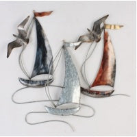Yachts with seagulls