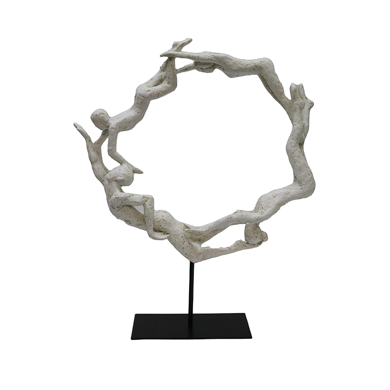 Loop white people sculpture