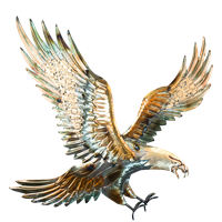 Golden eagle wall art