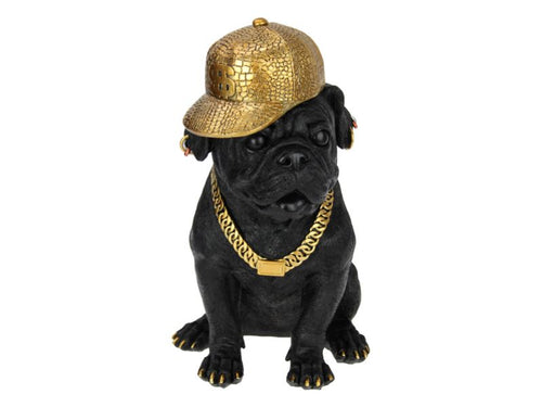 Sitting gangster bulldog statue