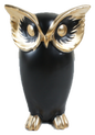 Black gold gorky owl ornament