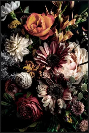 Blooms Framed Canvas Large