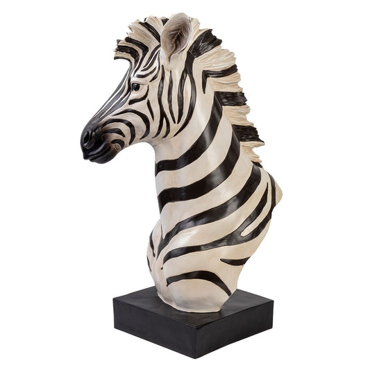 Zebra statue on base