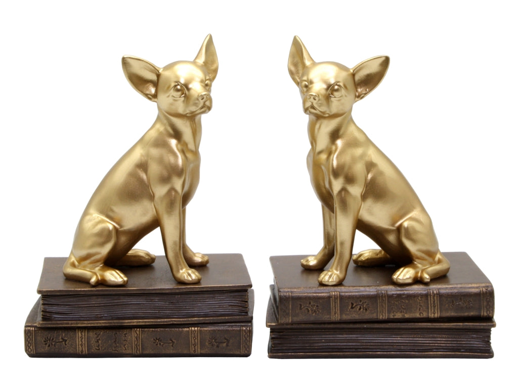 Chihuahua Gold Bookends