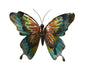 Butterfly Blue and Green Metal Wall