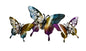 Butterfly Triple Display Metal Wall Art