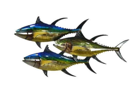 Tuna School of Fish Metal Wall Art