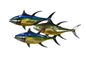 Tuna School of Fish Metal Wall Art