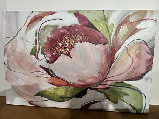 Pinks floral garden Canvas