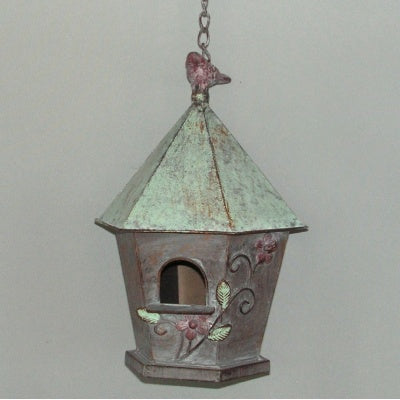 Metal bird house feeders