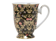 Load image into Gallery viewer, Mug china dark floral carnations boxed