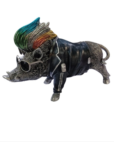 Biker Hog standing punk 32cm