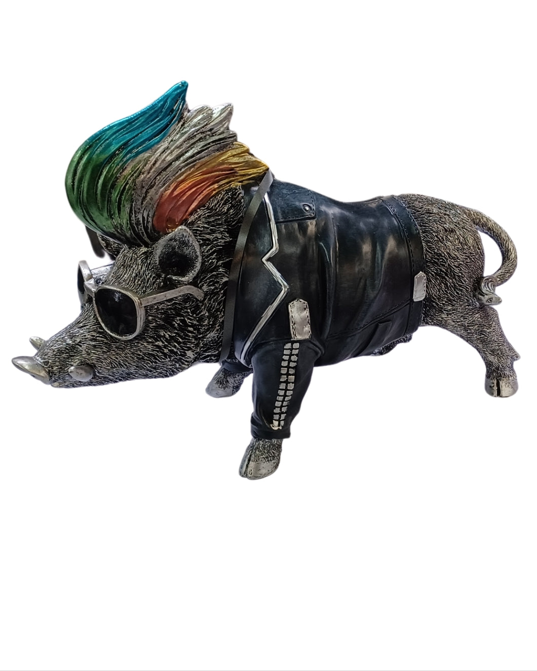 Biker Hog standing punk 32cm
