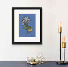 Load image into Gallery viewer, Blue Fantail Print A4