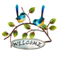Fantail welcome sign