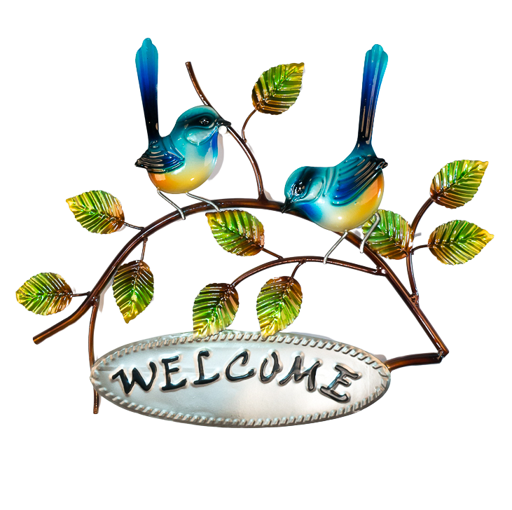 Fantail welcome sign