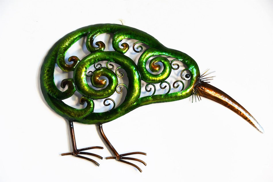 Koru kiwi metal wall art