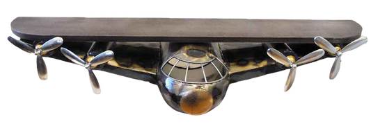 Bomber Plane Mantle shelf - metal and wood