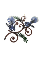 Double fantail laser cut metal wall art