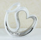 White Silver Heart Ceramic