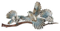 Fantails on branch Metal Wall art