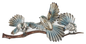 Fantails on branch Metal Wall art