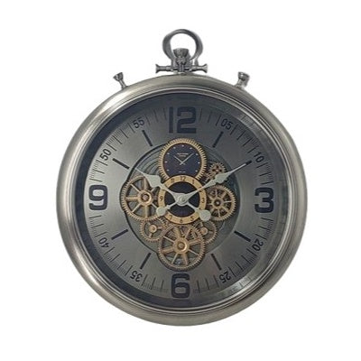 Fob Clock Grey Cogs