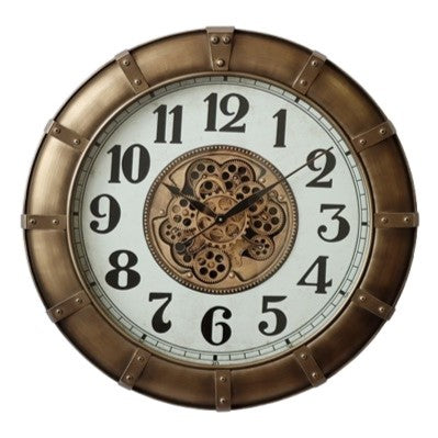 Bronze 80cm Gear Clock Port