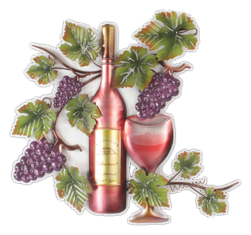 Wine bottle wall art