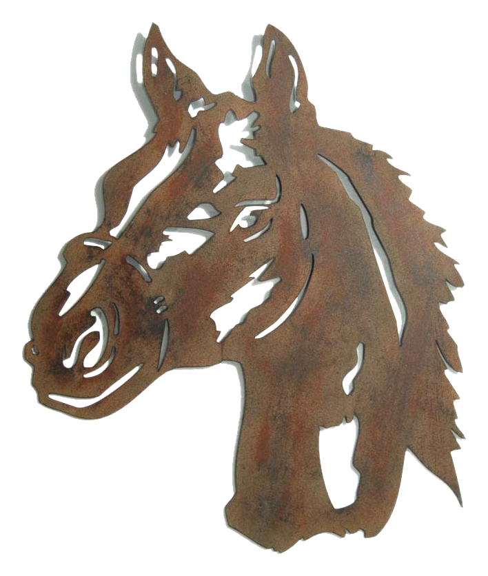 Rustic Horse Portrait Metal Wall Art