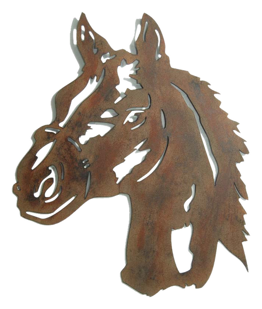 Rustic Horse Portrait Metal Wall Art