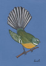 Load image into Gallery viewer, Blue Fantail Print A4