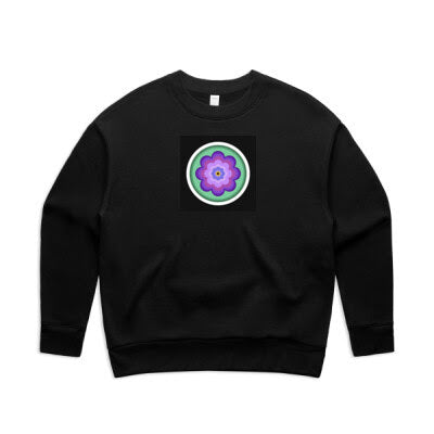 AS Black Women's Relax Crew - Lavenders Green