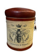 Bee stool leather pouff iron