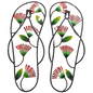 Jandals with pohutukawa