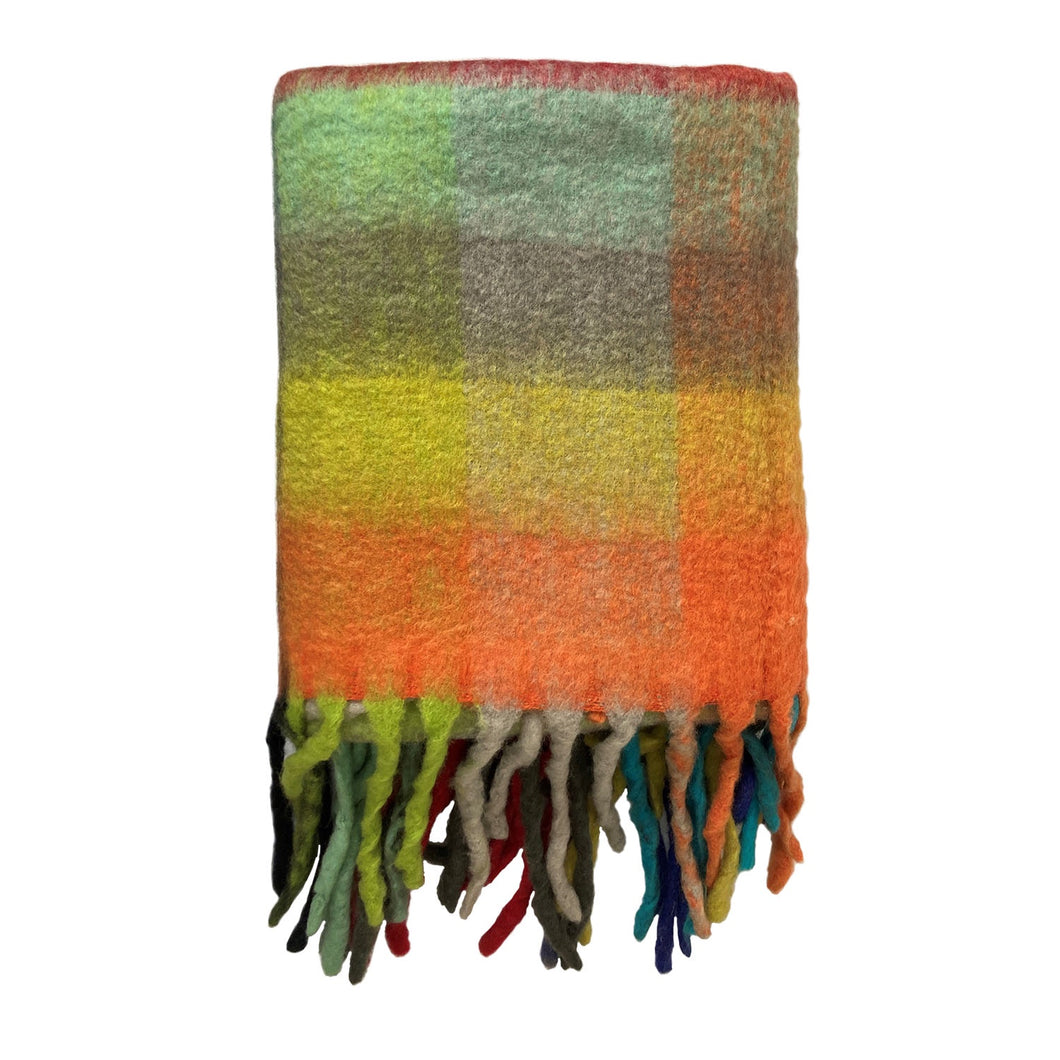 Multicolour bliss wool mohair blanket