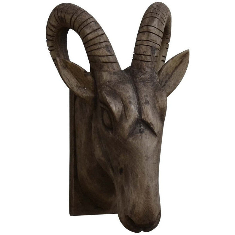 Rams head wooden wall