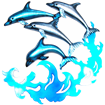 Dolphin pod wall hanging