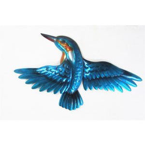 Kingfisher wings wall blue
