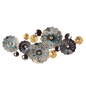 Floral display turquoise and gold