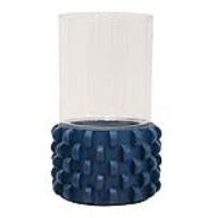 Blue candle holder