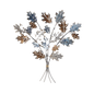 Oak leaves on branches wall art