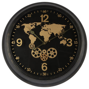 World Gear clock dark and gold large