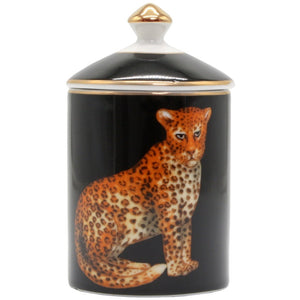 Candle in Jar - Leopard Black