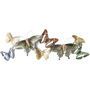 Butterfly colourful metal wall art