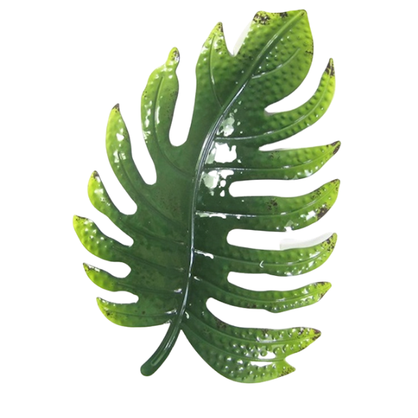 Green palm leaf wall