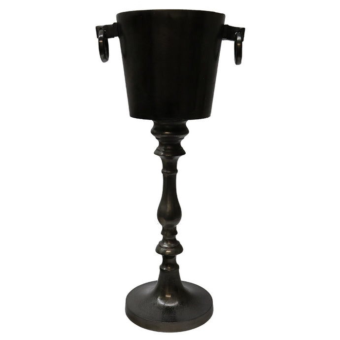 Aluminium smokey wine pedestal bucket