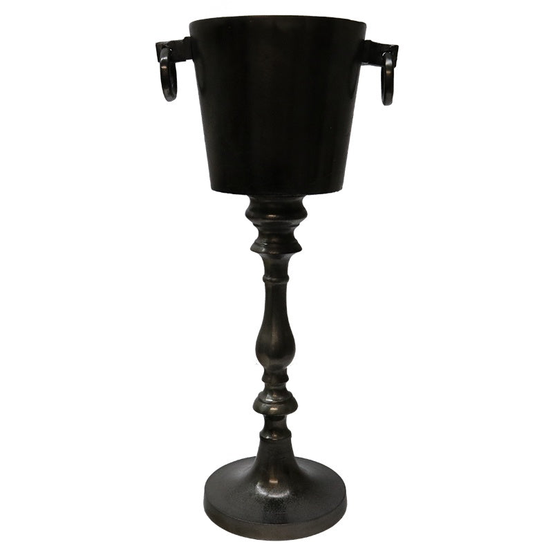 Aluminium smokey wine pedestal bucket